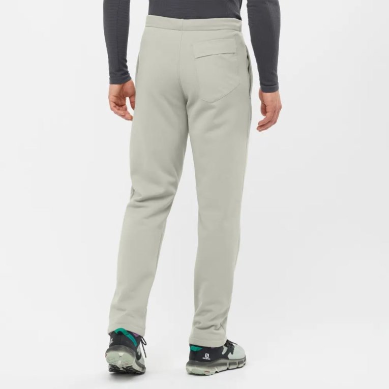 Light Grey Salomon Essential Warm Fleece Men's Sport Pants | IE CT8370